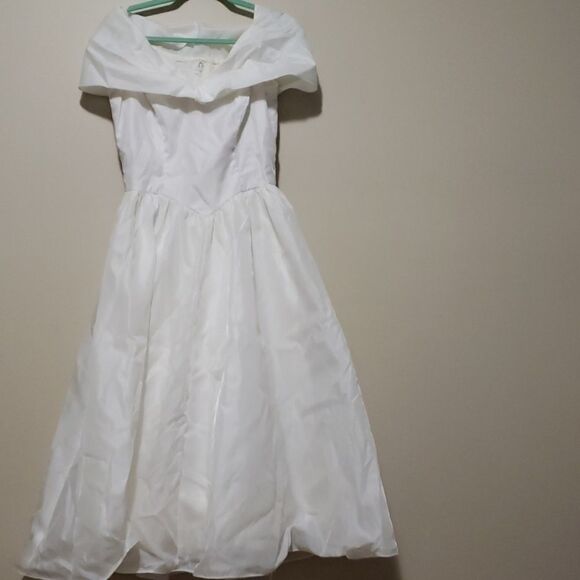 vintage white sweetheart off the shoulder dress xs/s - Picture 2 of 15